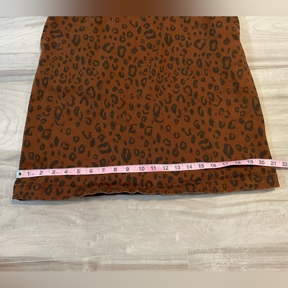 Universal Thread Brown & Black Leopard Print Dress Short Puff Sleeves-Size 2 - Picture 15 of 15